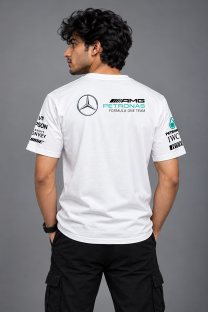 Legend's Vintage F1 Racing Team White Cotton T-shirt