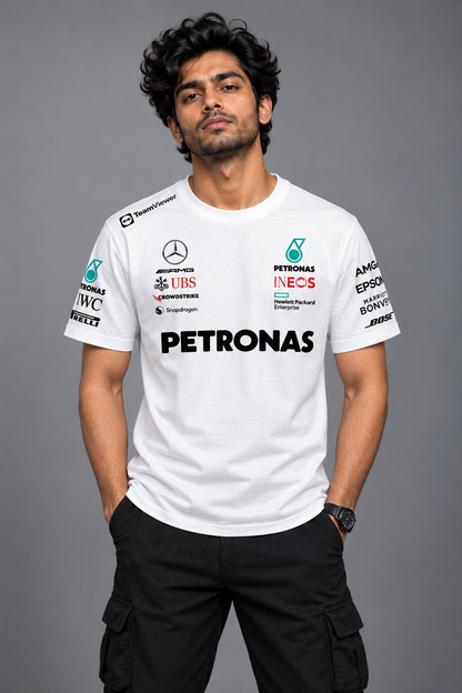 Legend's Vintage F1 Racing Team White Cotton T-shirt