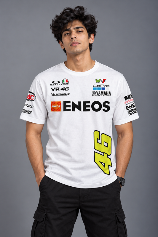 Valentino Rossi VR46 White Cotton T-Shirt