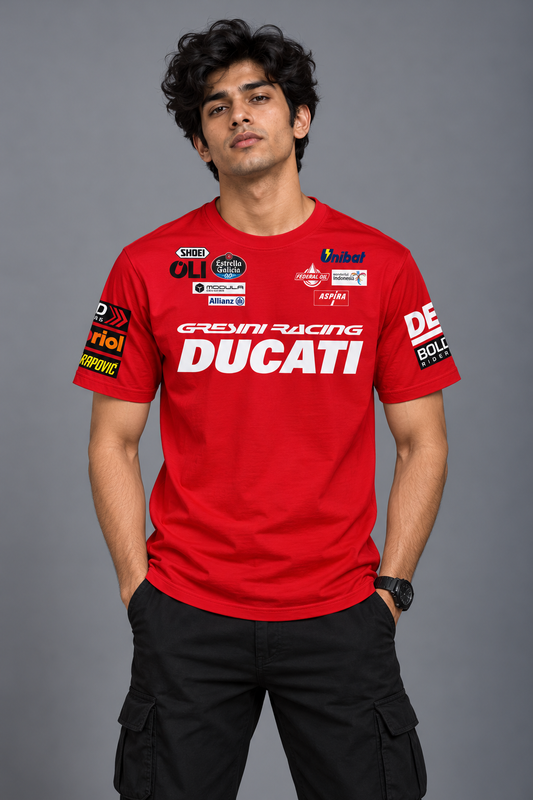 D Gresini Racing Inspired Red Cotton T-shirt