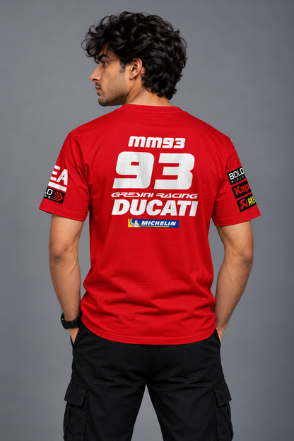 D Gresini Racing Inspired Red Cotton T-shirt